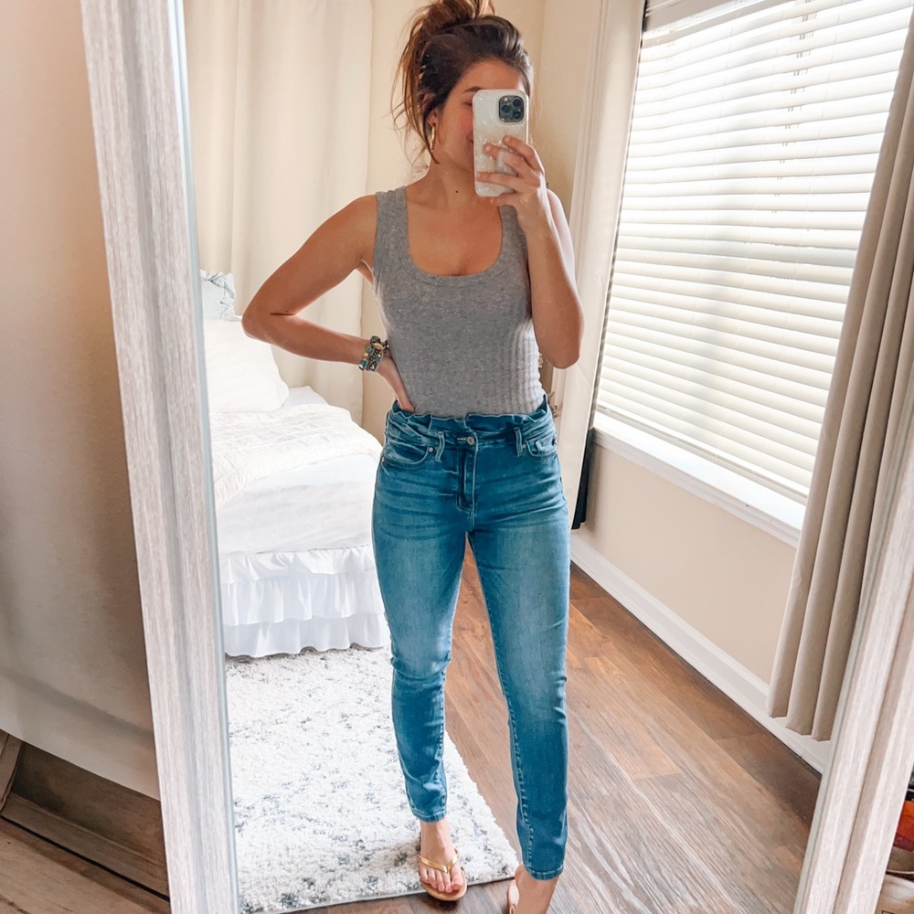 (KanCan)by maurices blue denim “paperbag” high-waist skinny jeans women’s sz 29